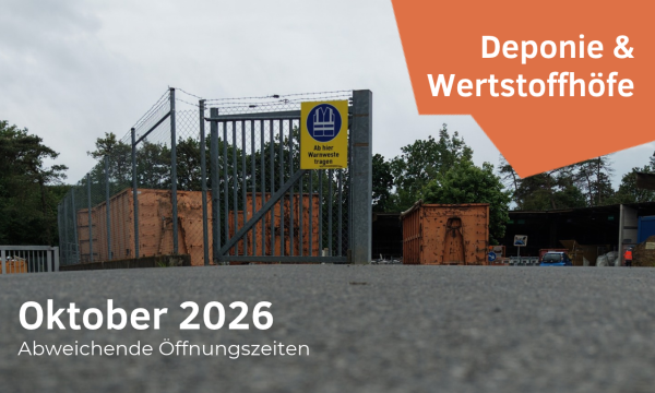 Schließtage und Sonderöffnungszeiten
